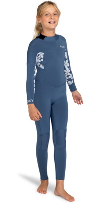 2026 Roxy Junior Swell Series 3/2mm Back Zip Wetsuit ERGW103055 - Wild Wind Drifter Floral